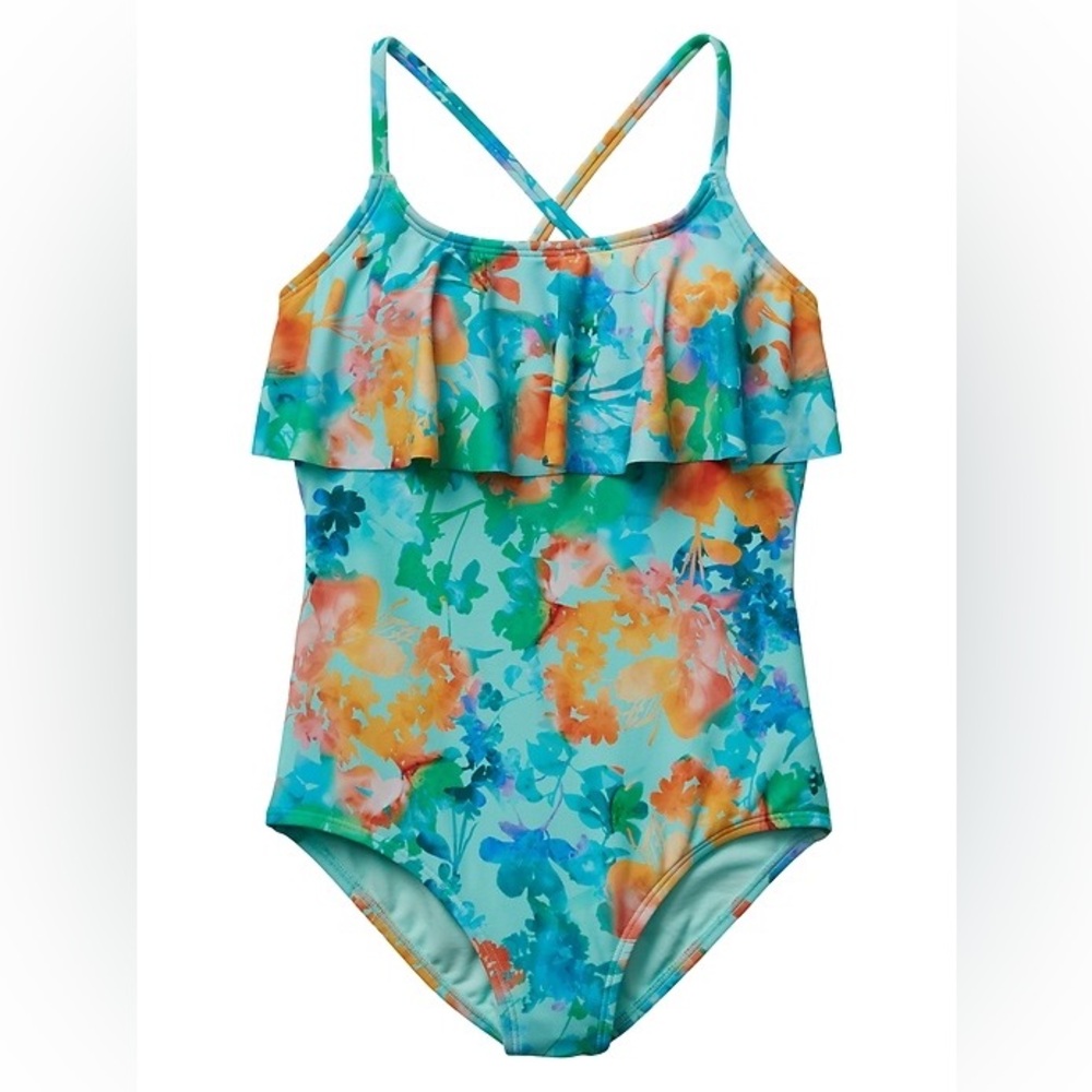 Athleta Girls Lumen Floral One Piece bathing suit - size Large/12
